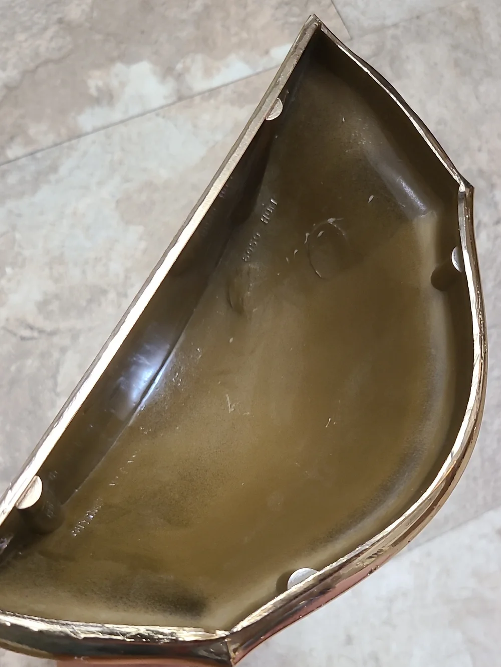 Ornate vintage pair of 1978 6050Homco gold plastic wall pocket planters